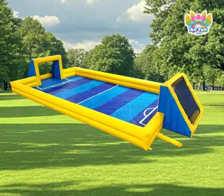 Large Commercial Inflatable Soccer Pitch, Waterproof Inflatable Football Field With Two Goals For Outdoor Sports Events & Amusement Park
