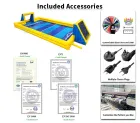 Large Commercial Inflatable Soccer Pitch, Waterproof Inflatable Football Field With Two Goals For Outdoor Sports Events & Amusement Park