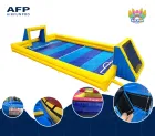 Large Commercial Inflatable Soccer Pitch, Waterproof Inflatable Football Field With Two Goals For Outdoor Sports Events & Amusement Park