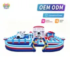 Multifunctional Inflatable Theme Park Fun City Slide Jumping Amusement Park Obstacle Course Inflatable Big Bouncer Bouncy Castle