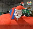 Christmas Inflatable Gift Car Decoration Plastic Outdoor Adventure Park Decoration Oxford Fabric Holiday Party Display