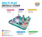 Space Theme Inflatable Obstacle Course, Commercial Kids Inflatable Playground with Slides
