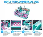 Space Theme Inflatable Obstacle Course, Commercial Kids Inflatable Playground with Slides