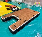 Inflatable Dog Water Ramp Platform with EVA Deck｜Portable Floating Dog Dock for Swimming Pool & Lake