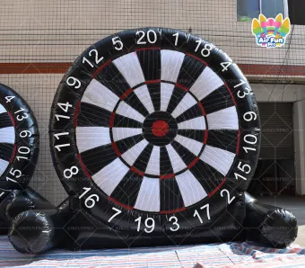 Outdoor Inflatable Football Dart Target Large Inflatable Soccer Dartboard with Sticky Balls for Kids Adults Backyard Sports Game
