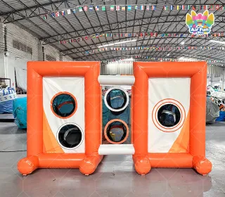 Hot Sale Inflatable Football Target Game Multi-hole Soccer Shoot Challenge Inflatable Sport Game for Outdoor Amusement