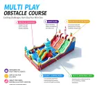Commercial Space Theme Inflatable Playground Double Lane Slide Bouncy Castle Kids Inflatable Fun Park for Rental Business