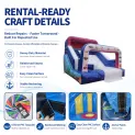 Commercial Ocean Theme Inflatable Bounce House With Slide 0.55mm PVC Rental Ready Kids Jumping Bouncy Castle Combo for Party