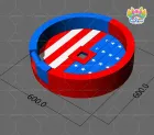 AirFunPro Patriotic-Themed Inflatable Mechanical Bull Arena: A Durable 4-Meter Circular Arena