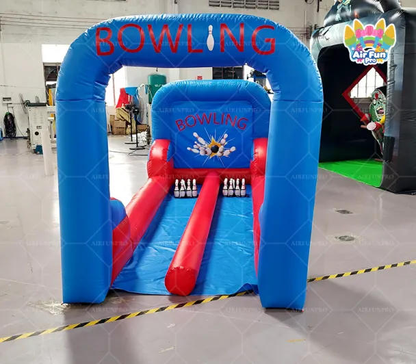 Commercial Inflatable Bumper Bowling Lane for Kids Party Carnival with Side Barriers