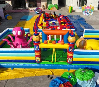 Ocean Cartoon Themed Inflatable Fun City｜Commercial Inflatable Playground for Kids