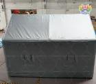 Heavy‑Duty Grey Inflatable Emergency Shelter Tent, Fast Setup Disaster Relief Field Working Temporary Comman