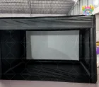 Black Portable Inflatable Golf Simulator Tent, Dark‑Shaded Inflatable Golf Practice Enclosure Shelter for Backyard Indoor Outdoor Golf Training Simulation