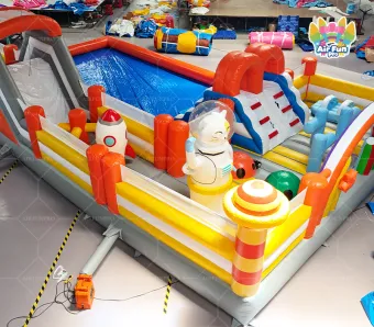 Space Cat Themed Inflatable Playground | Commercial Multi-function Inflatable Activity Park
