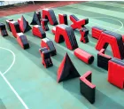 CS Obstacle Fort Wall Camouflage Inflatable Paintball air Bunkers Field Inflatable Paintball Obstacle Paintball Bunkers