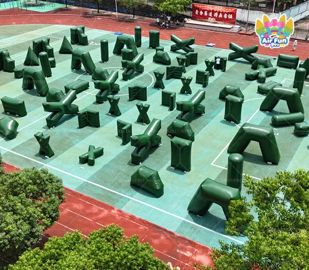 Inflatable Paintball Bunkers Inflatable Air Bunker Obstacles Paint Shooting Games Shooting Game Playground Obstacles