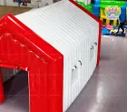 Large Red‑White Inflatable Emergency Shelter Tent, Portable Inflatable Temporary Warehouse Tent