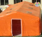 Bright Orange Large Inflatable Emergency Shelter Tent, Portable Quick‑Deploy Inflatable Relief Tent for Disaster Rescue