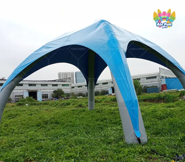 Blue‑Grey Multi‑leg Inflatable Spider Canopy Tent, Outdoor Inflatable Spider Shade Shelter for Event Booth