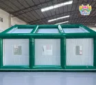 Green Inflatable First‑Aid Medical Tent With Red Cross Mark, Portable Quick Setup Field Hospital Shelter for Emergency Rescue,