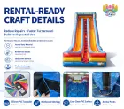 AIRFUNPRO Giant Commercial Inflatable Slide 0.55mm PVC Double Lane Outdoor Dry Slide for Rental Business Events