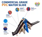 Wholesale Giant Custom Inflatable Slide Double Lane 0.55mm PVC Water Slide for Amusement Park Event Rental With Blower
