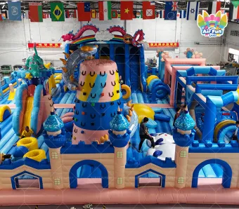 AirFunPro "Dragon & Castle" Inflatable Theme Park: A Whimsical Medieval Fantasy Adventure