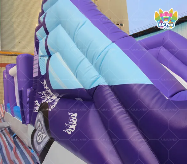 Wholesale Monster Truck Inflatable Obstacle Course Commercial PVC Bounce House With Slide For Kids Event Rental