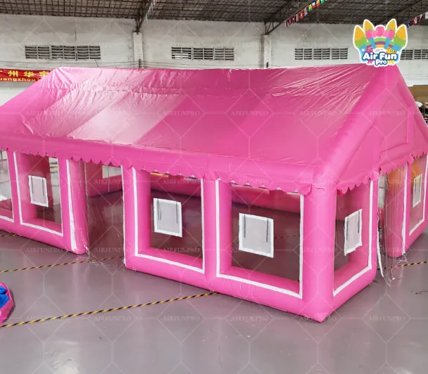 Pink Large Inflatable Party Tent | Commercial Air Structure Tent for Wedding, Event and Exhibition