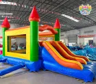 Classic Castle Inflatable Bounce Combo with Dual Slide | Commercial Bouncy House for Party Rental