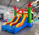 Classic Castle Inflatable Bounce Combo with Dual Slide | Commercial Bouncy House for Party Rental