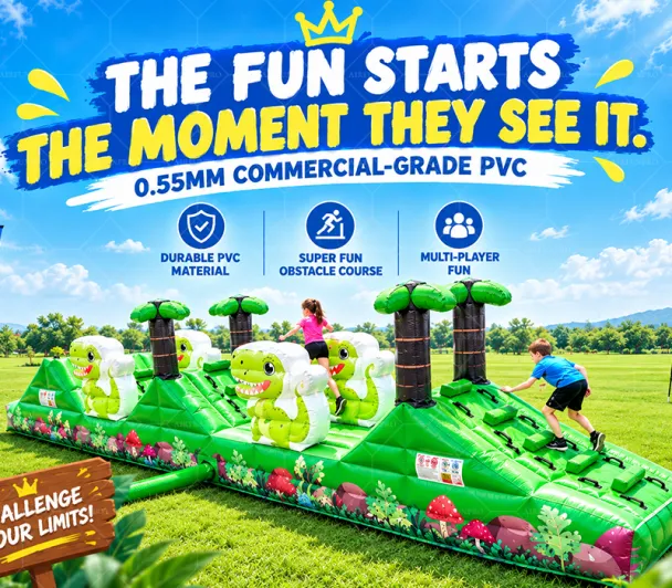0.55mm Heavy-Duty PVC Multi-Player Jungle Challenge for Rentals, Amusement Parks & Parties