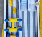 Commercial Large Inflatable Obstacle Course With Double Lane Slide, Kids Adult Interactive Inflatable Race Obstacle Run,