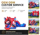 2026 Hot Selling Spider Theme Inflatable Bouncer Kids Bounce House With Slide Superhero Jumping Castle For Party Rental