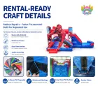 2026 Hot Selling Spider Theme Inflatable Bouncer Kids Bounce House With Slide Superhero Jumping Castle For Party Rental