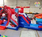 Spider-Man Themed Inflatable Bounce House Combo | Commercial Bouncer With Slide For Kids Party Rental