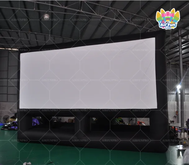 Outdoor Inflatable Movie Screen Large Inflatable Projection Screen for Backyard Party Commercial Events Rental Business