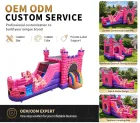 Commercial PVC Inflatable Bouncer House Jumping Castle With Slide Backyard Printed  Bouncy Combo Inflatable Castle for Kids