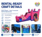 Commercial PVC Inflatable Bouncer House Jumping Castle With Slide Backyard Printed  Bouncy Combo Inflatable Castle for Kids