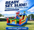 Commercial Grade Inflatable Mario Bouncer Bouncy Castle with Slide Inflatable Jumping Castle for Amusement Park