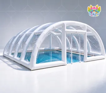 Leaf Proof Transparent Inflatable Pool Dome Cover, Low Maintenance Blow Up Swimming Pool Enclosure