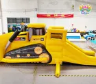 CAT Bulldozer Themed Inflatable Bounce Slide Combo | Construction Vehicle Bouncy Castle for Party Rental