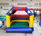 Star Pattern Inflatable Bounce House | Small Rainbow Bouncy Castle for Kids Party Rental