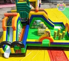 Jungle Safari Inflatable Obstacle Course | Zoo Animal Themed Multi-Activity Playground for Rental