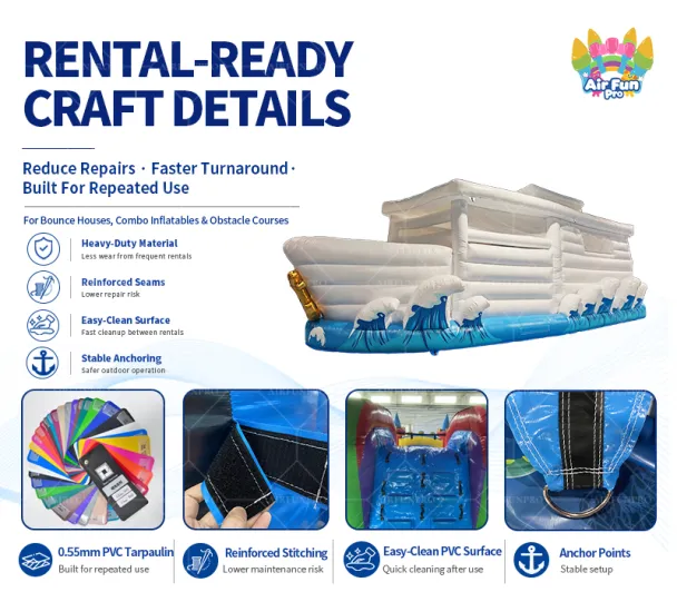 Commercial Inflatable Yacht Water Slide | Boat Themed Floating Inflatable Slide for Lake & Pool