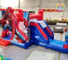 Spider-Man Themed Inflatable Bounce House | Superhero Bouncy Castle for Kids Party Rental