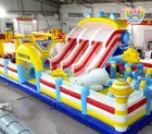 Commercial Outdoor Inflatable Amusement Park with Slide Kid Bounce House Slides Jumping Obstacle Combo for Party Event Rental