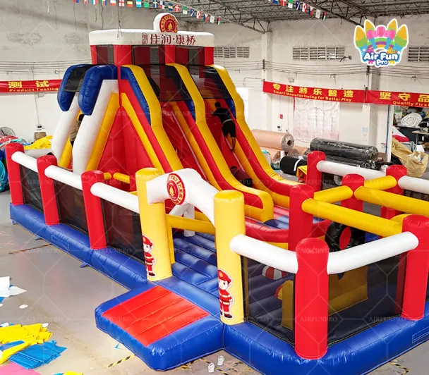 Outdoor Giant Inflatable Challenge Fun Park Jumping Castle Bouncer  Interactive Inflatable Game Zone for Party Rental