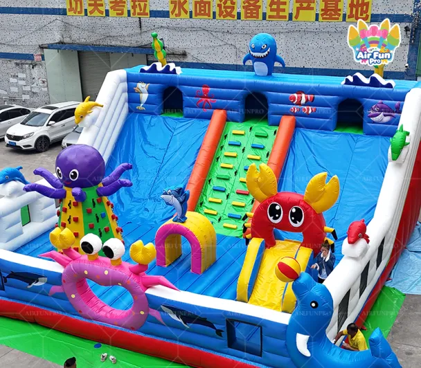 Commercial Inflatable Bouncer Combo Inflatable Bounce House with Slide Theme Park Combo for Kids Party Rental