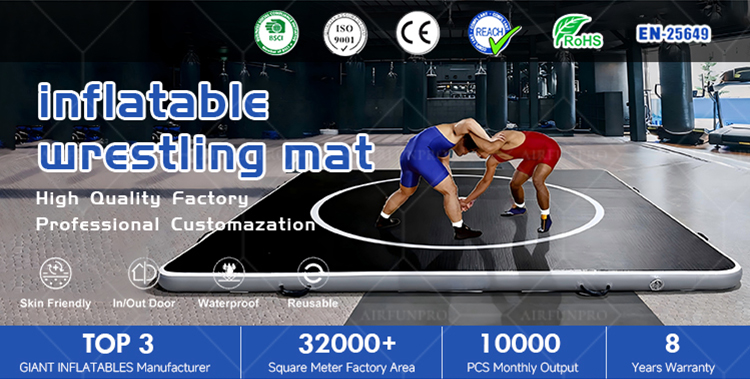 wholesale Professional Inflatable wrestling mat manufacturer Jiu Jitsu BJJ mat factory bulk order